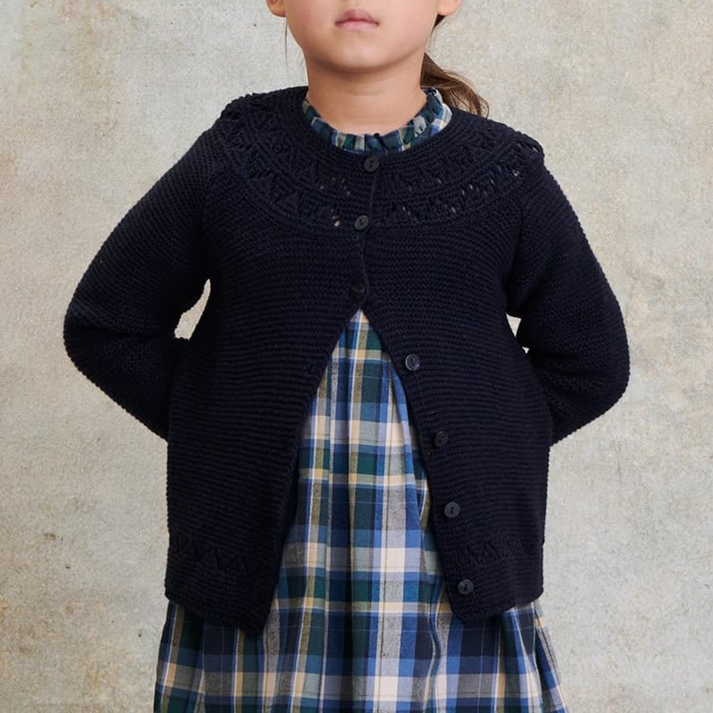 Classic Navy Kids Cardigan